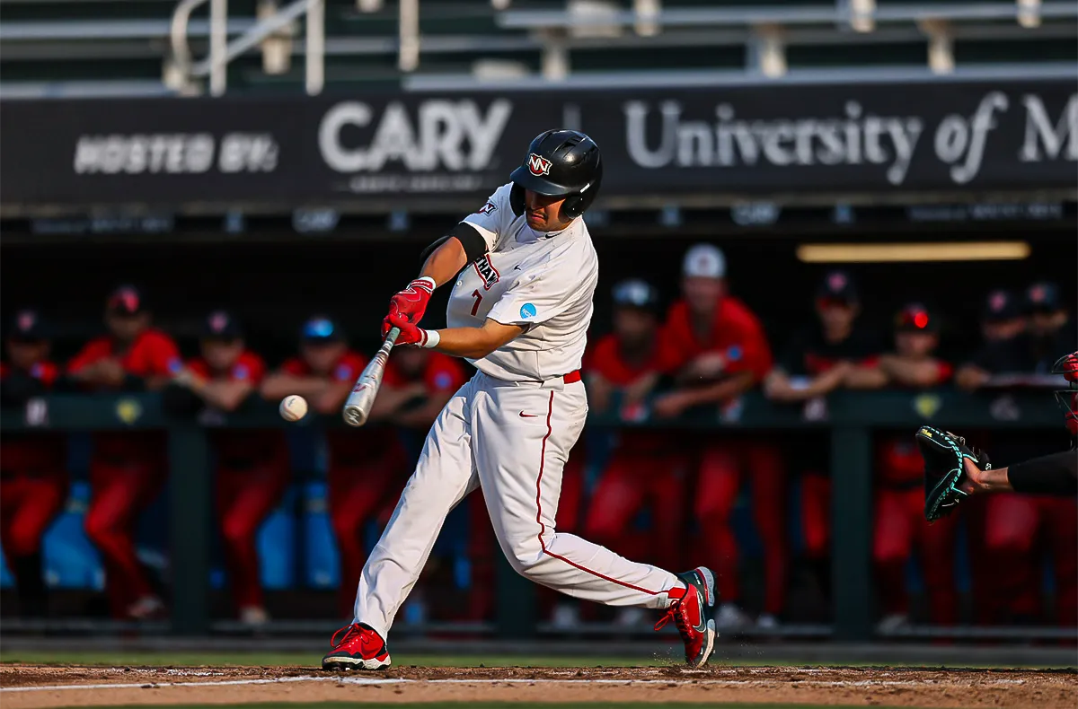 Northwest Nazarene University Baseball Player batting